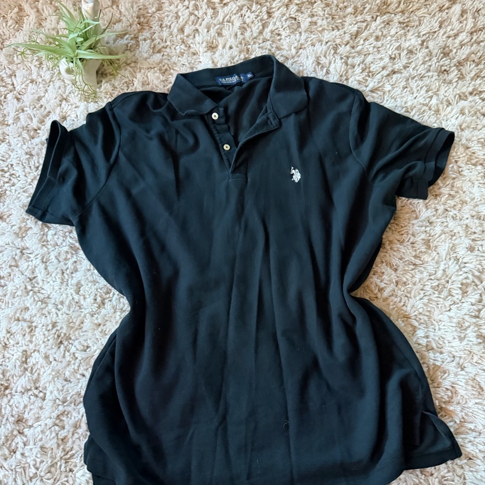 U.S. Polo Assn. Black Performance men’s polo shirts two XL Pique Shirt
